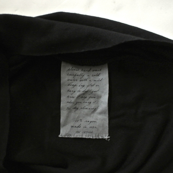 RAQUEL ALLEGRA shred front black jersey dress - Picture 5 of 6